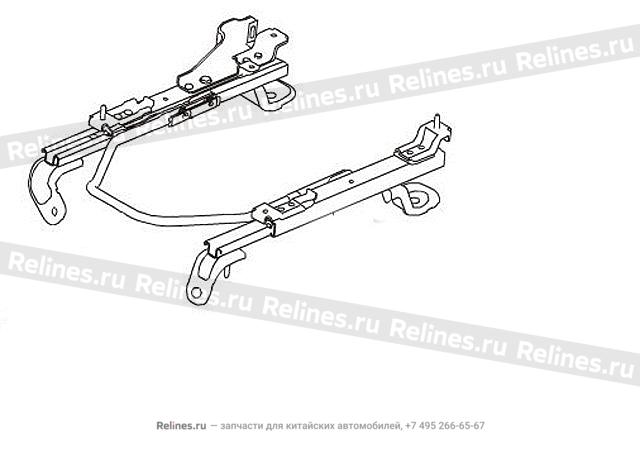 Two-way manual slide assy-sub seat