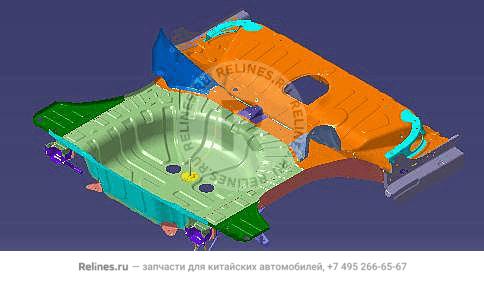 Задняя часть пола мет. - J15-5***50-DY