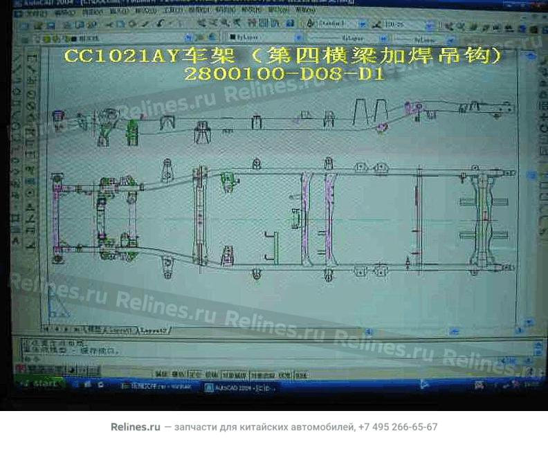 Frame assy(w/hook on 4TH member 4WD)