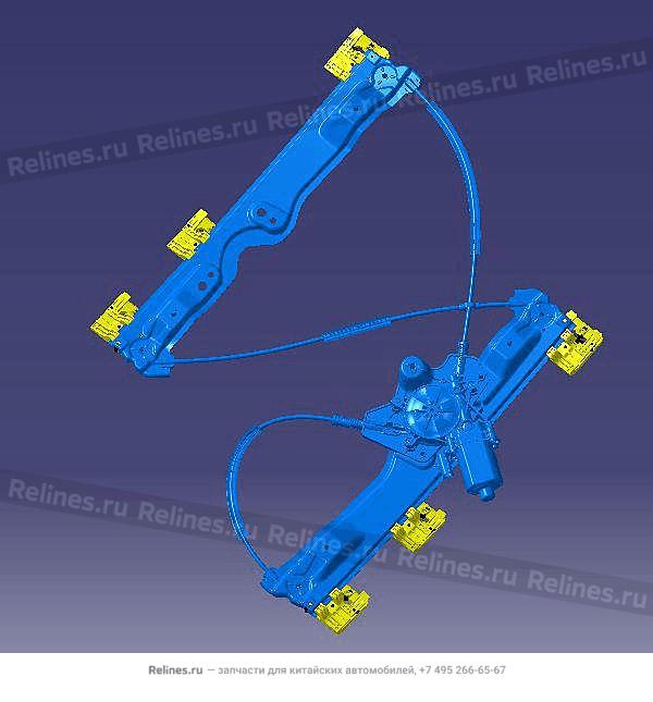 Механизм стеклоподъёмника двери передней левой