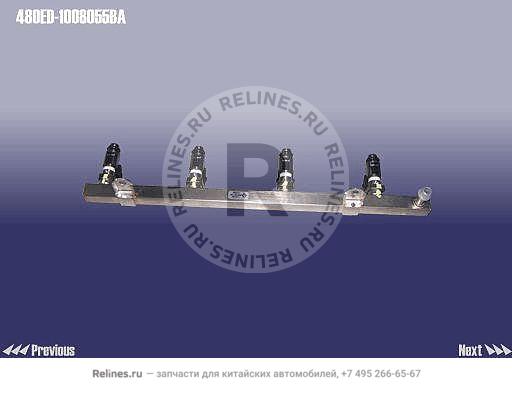 Oil guide with tie-in