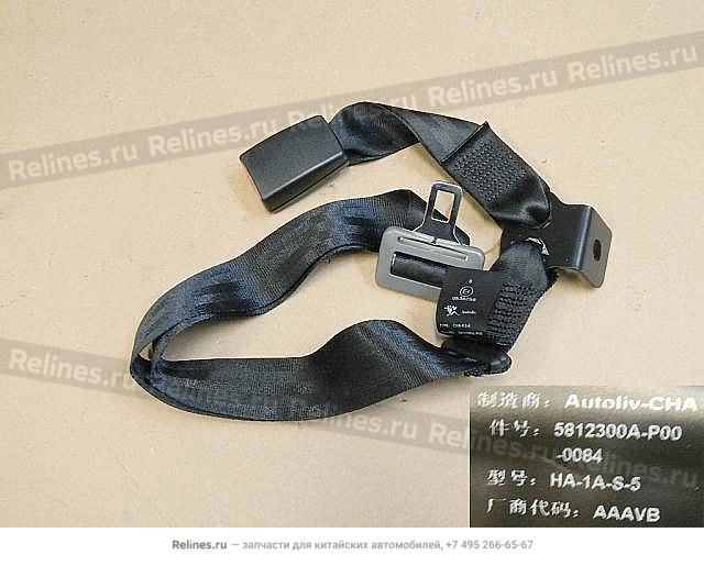 Mid seat belt assy-rr seat - 5812300***0-0084