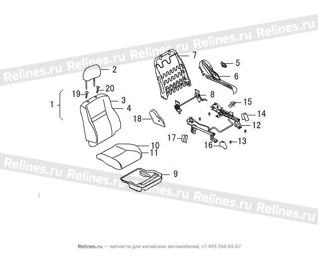 Assist driver seat assy - 690010***7XACR