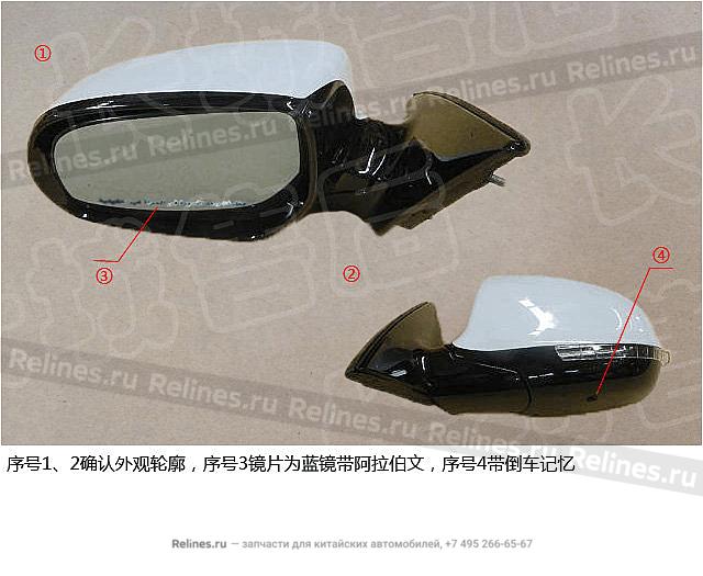 RR view mirror LH