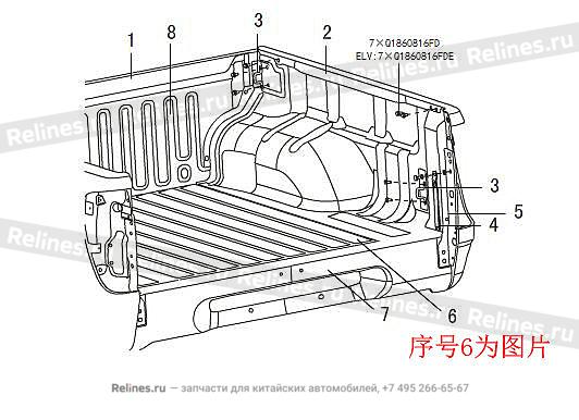 Bottom plate assy cargo body