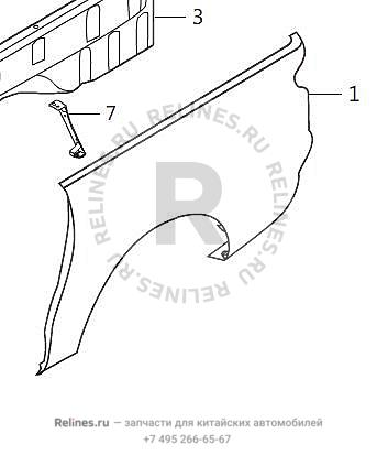 Панель левая грузового отсека - 85021***W04A