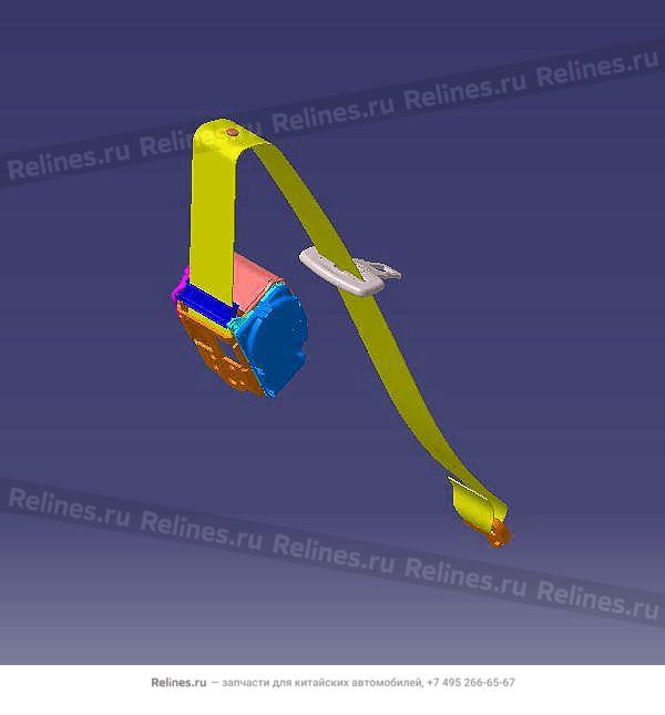 Center seat belt assy RR