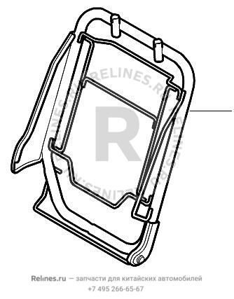 Backrest frame assy,FR passenger seat - 69011***25BA