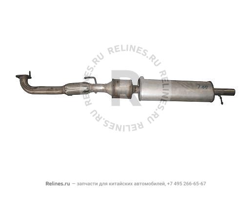 Master catalytic converter & RR silencer assy