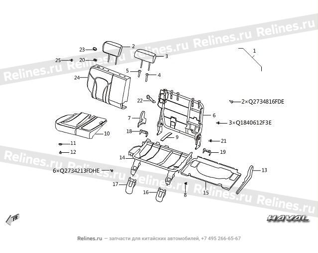 RR double seat assy - 705060***36D3Y