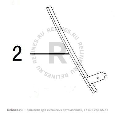 Rear door glass run rail assy LH