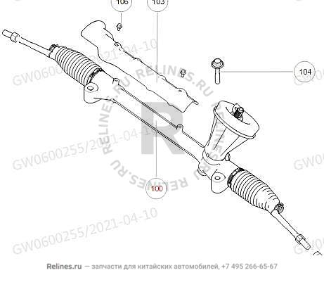 Рейка рулевая в сборе - 34011***W02A