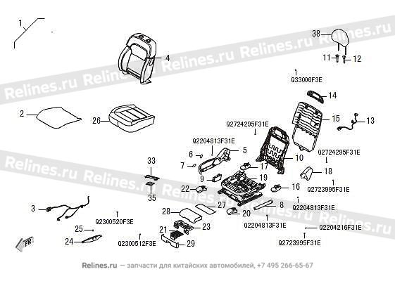 Assist driver seat assy - 690002***08BD7