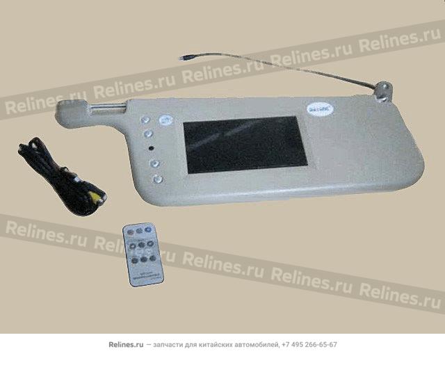 LCD screen assy(w/sun visor remote contr