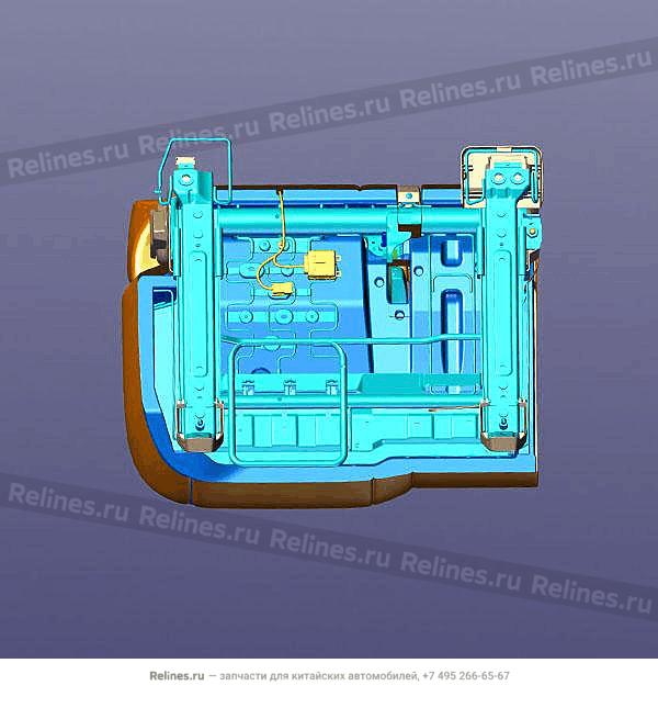 Seat LH with BUCKLE-2ND row - 40200***AAABK