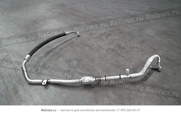 Pipeline-evaporator to compressor