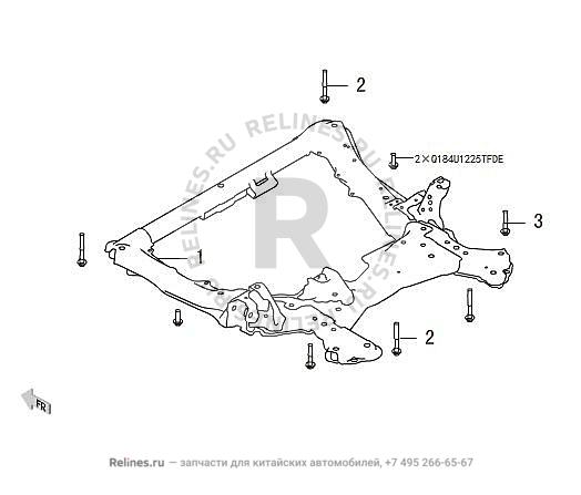 FR secondary vehicle frame assy