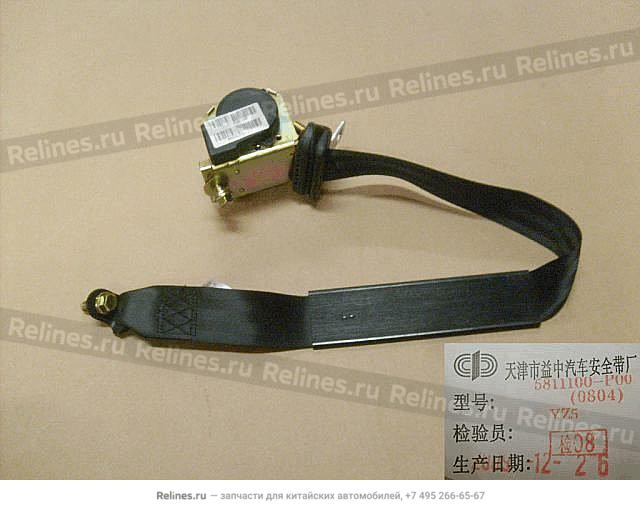 FR seat belt retractor assy seat - 581110***0-0804