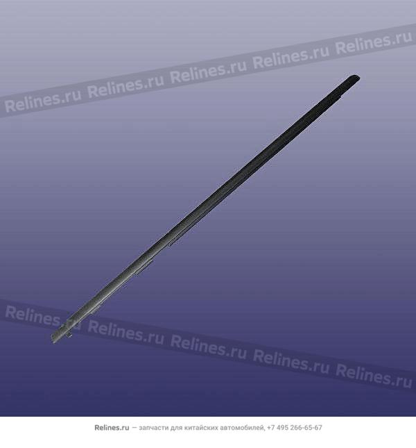 Молдинг (уплотнитель) стекла двери задней правой наружный (бархотка)