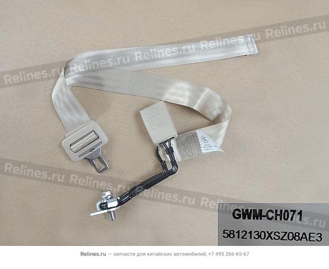 Back mid seat two point belt with lock a - 581213***08AE3