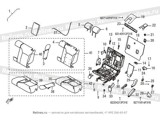 Mid seat assy LH - 700010***08A86