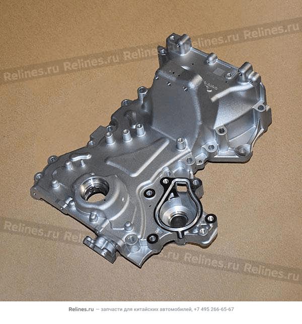 Chain cover with oil pump assy. - E3T10***1010