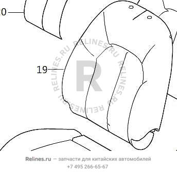 LH FR seat backrest foam assy - 68057***2WXA