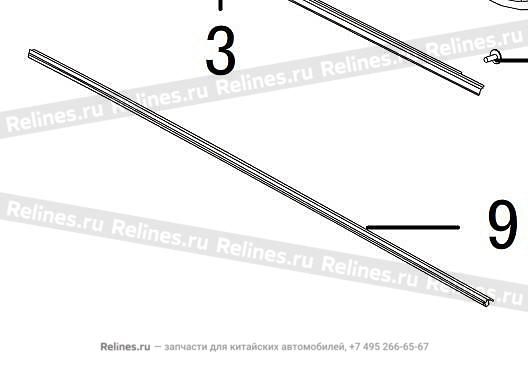 Dustproof strip,FR RH door,LWR - 61073***W09A