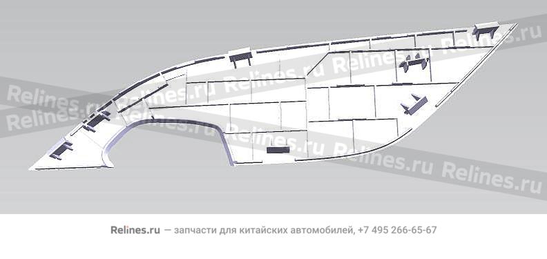 Handle cover-rr RH door INR