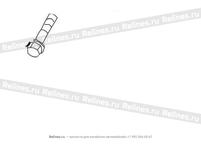 Болт M10X1,25X16.88 фланцевый - Q184***TFDE