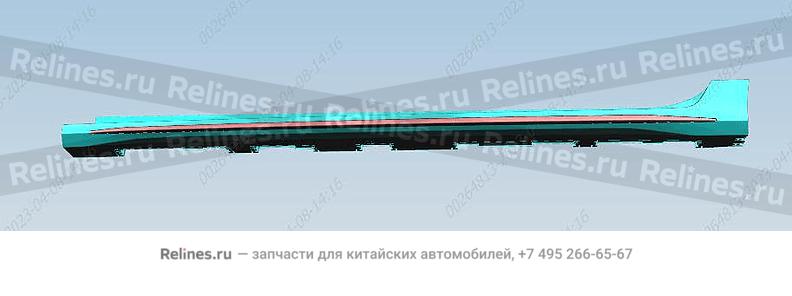 Грязезащитный фартук выдвижного порога левый M1E