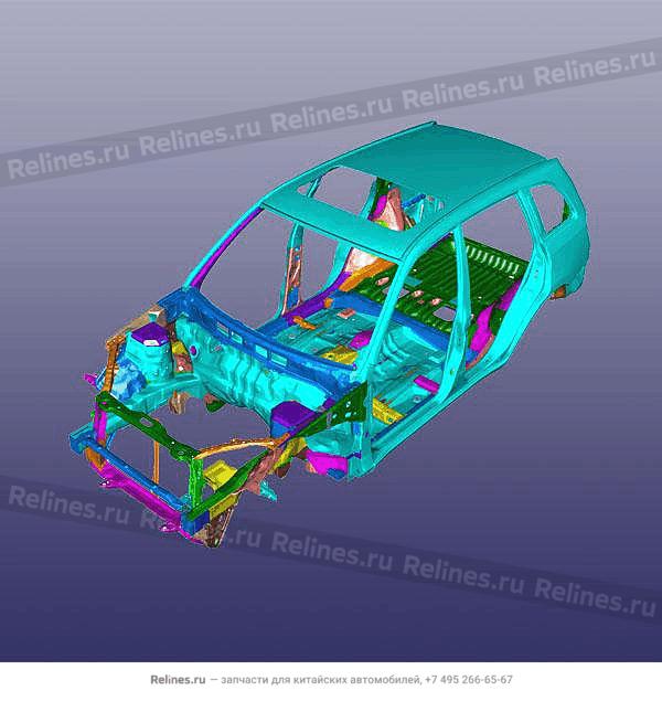 Vehicle body frame - T11-50***0BA-DY