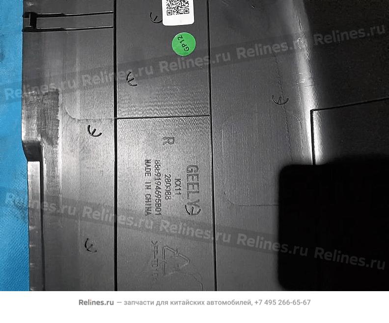 RH trim panel assy, trunk compartment