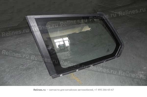 Quarter window glass-rr door LH