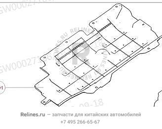 Пыльник днища левый