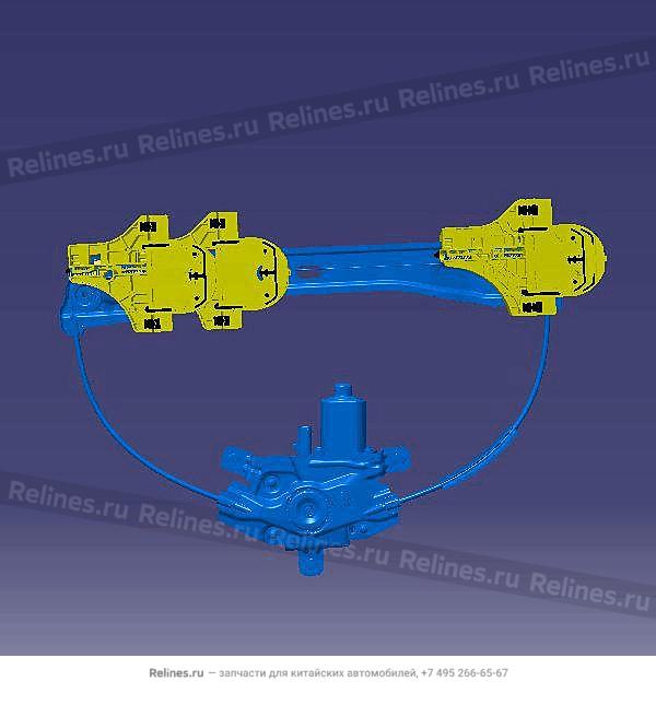 Механизм стеклоподъёмника задней правой двери