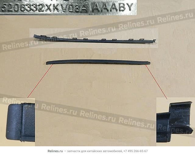 Windshield garnish strip LWR section - 52063***V08A