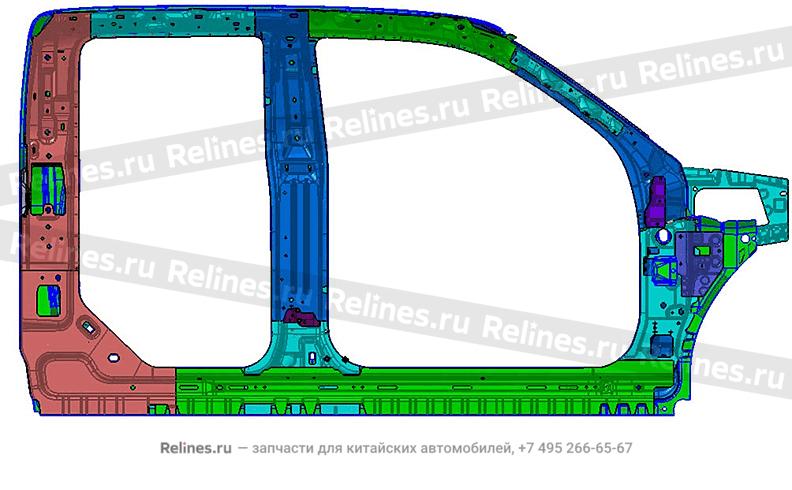 Body side assembly (RH) - 54012***6PXA