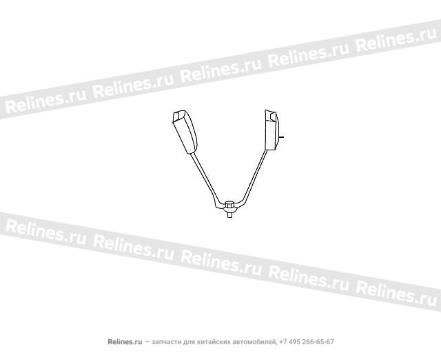 Double end lock assy-rr seat belt RH