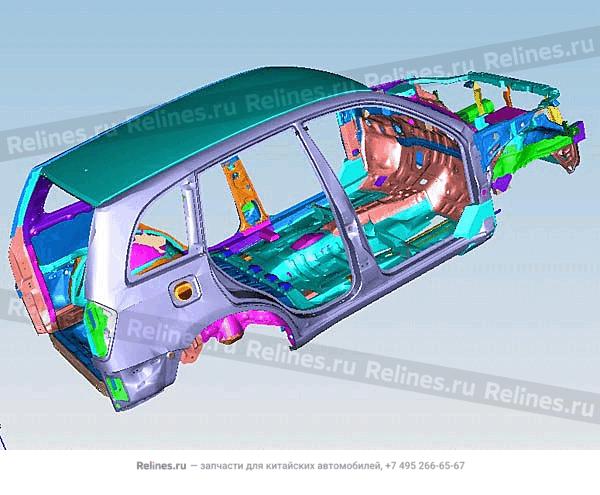 Vehicle body frame - T11-50***0FV-DY