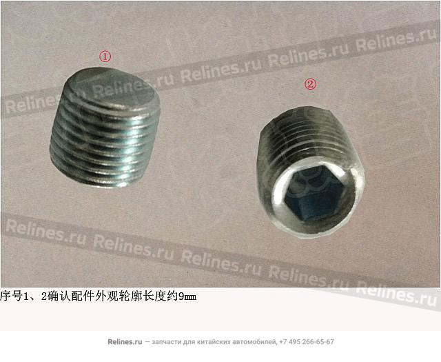 Hexagon coutersunk headless cone plug - Q61***32E