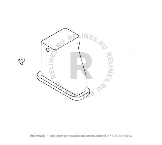 Rear blow foot transition air duct assy