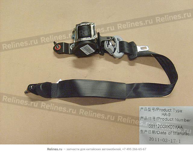 FR seat belt assy RH - 58112***00XAA