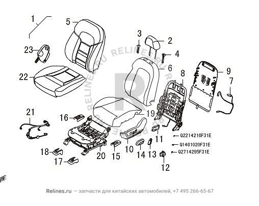 FR seat assy LH - 68000***Z08AB