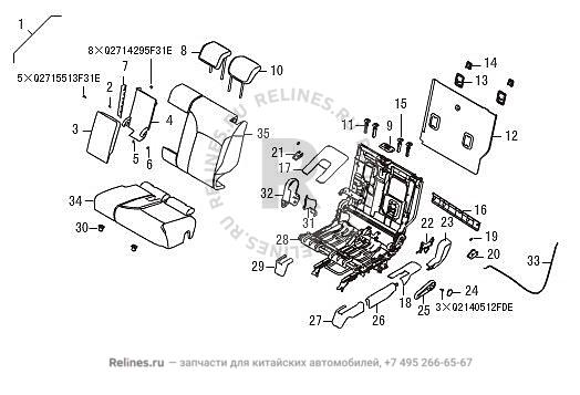 RR seat assy,LH