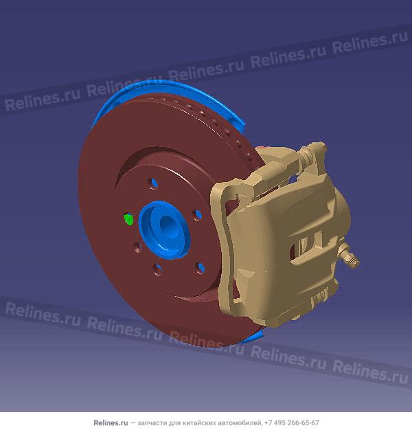 FR steering joint LH assy&disc brake assy