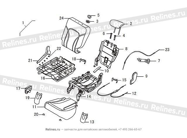 RR single seat assy - 705030***36A86