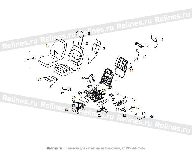 FR seat assy LH - 680030***09AE3