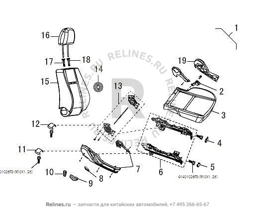 FR seat assy LH - 6900100***N-0804