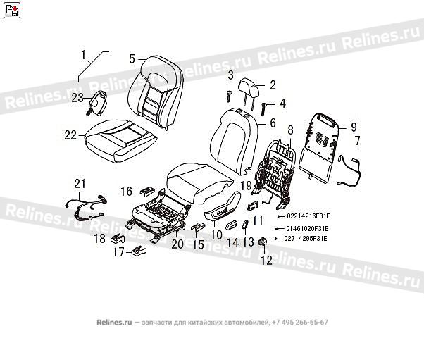 FR seat assy LH - 680007***08A86